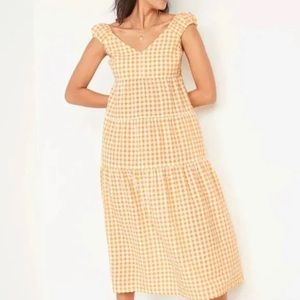 Yellow Gingham Old Navy Dress